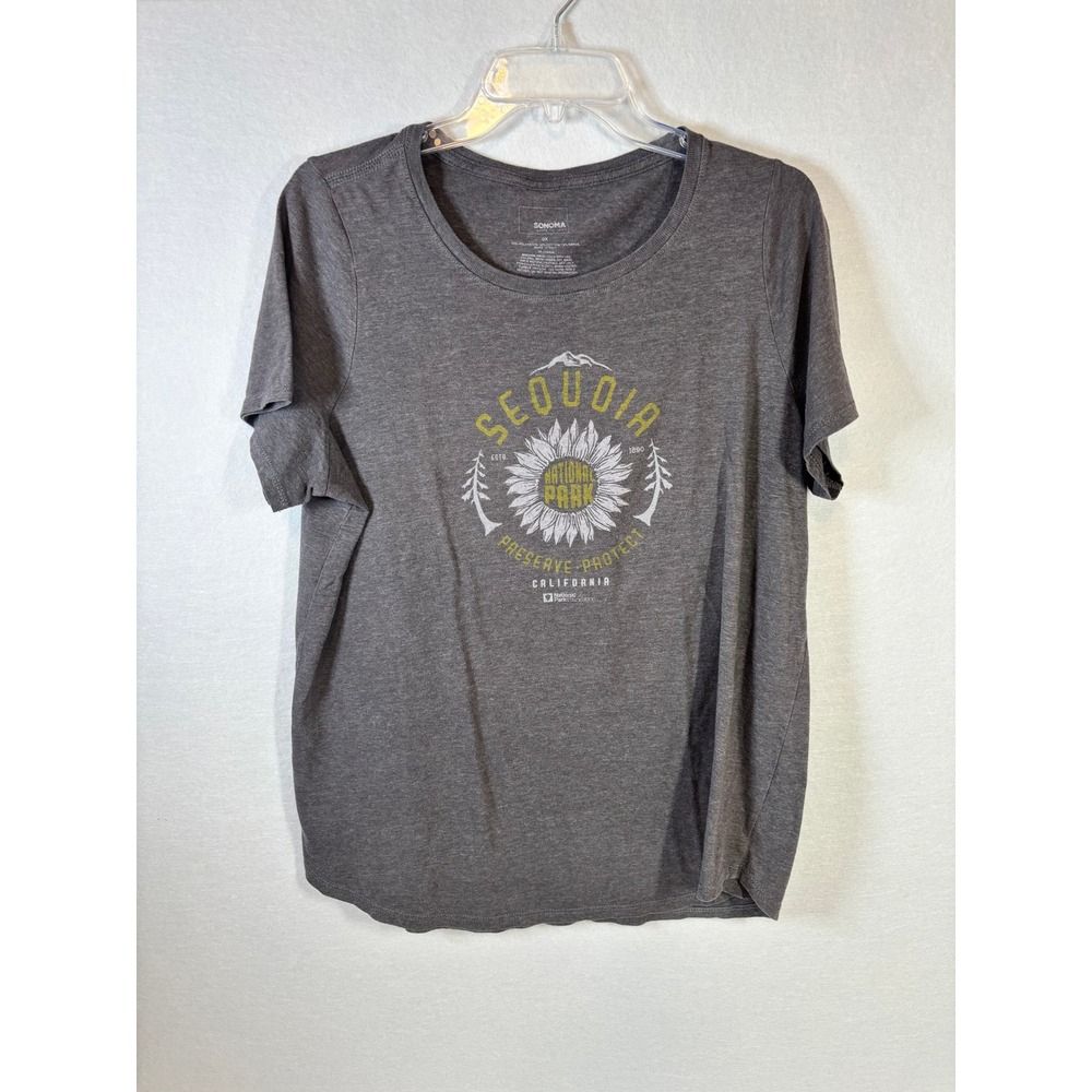 Sonoma Sequoia National Park Sunflower Graphic Tee Gray Heather Womens OX
